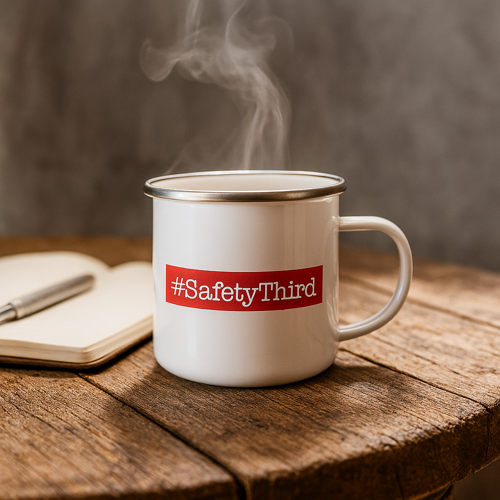 Enamel "Go Juice" Mug – For Coffee, Chaos & Clarity
