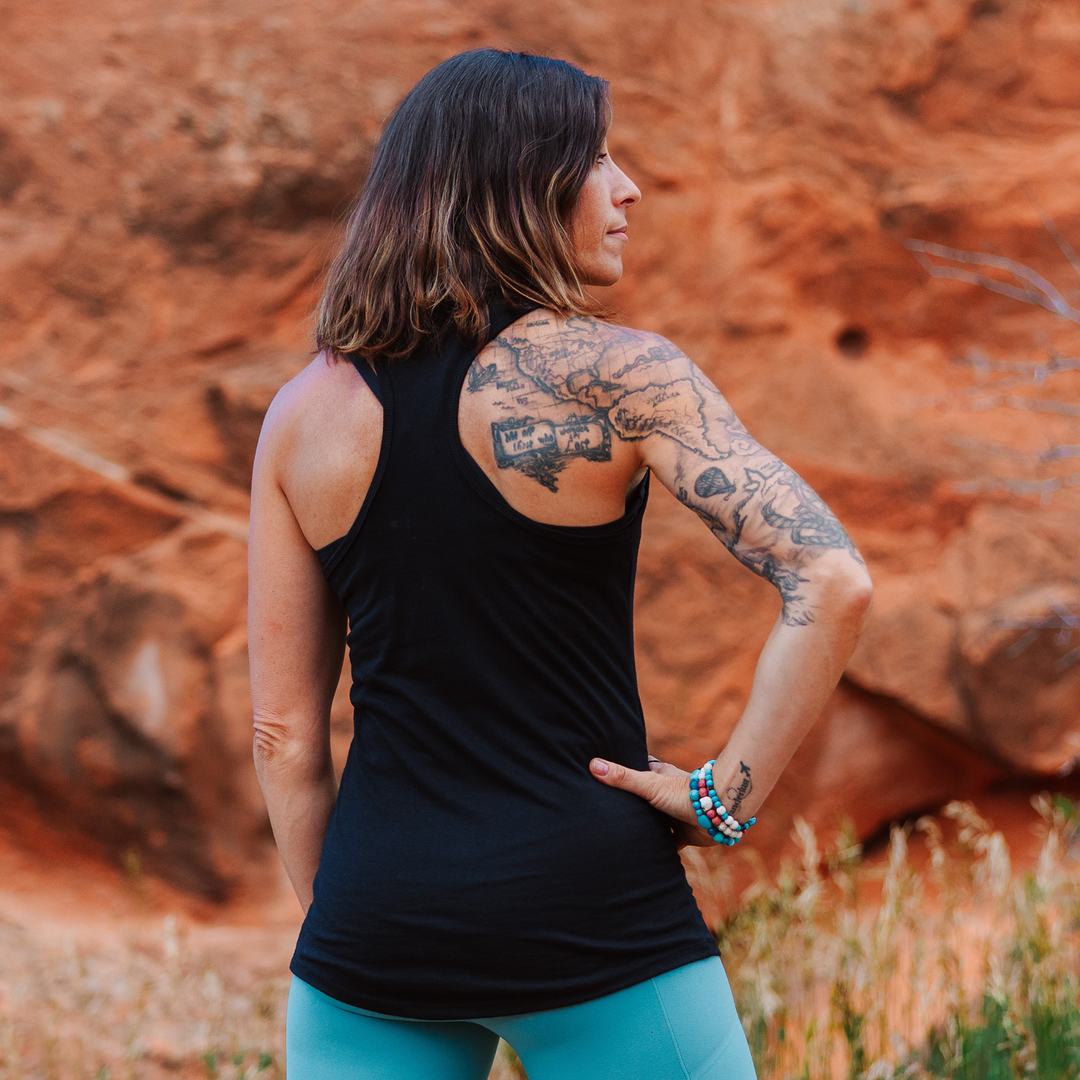 Women’s Fitted Racerback Tank – Move With Intention